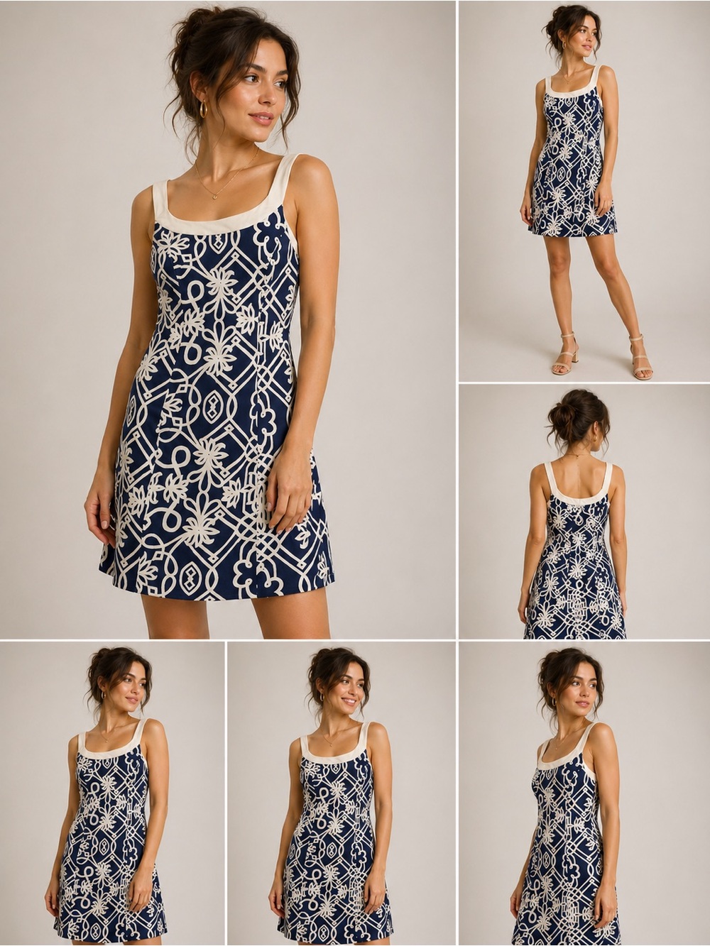 Kaeli Smith Blue White Lines Summer Dress 4